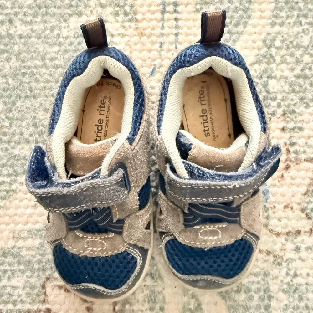 Stride Rite Shoes Set - Blue and Brown size 3w and 3.5